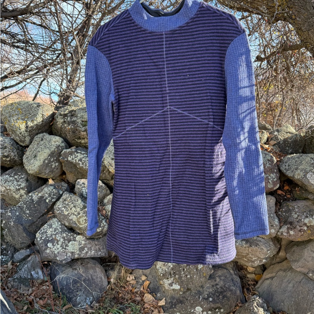 Prana Men's Navy Striped Long Sleeve Tee